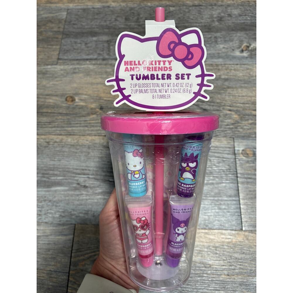 NWT Hello Kitty Sanrio Tumbler Kit Makeup Lipgloss Girlhoodcore Japan